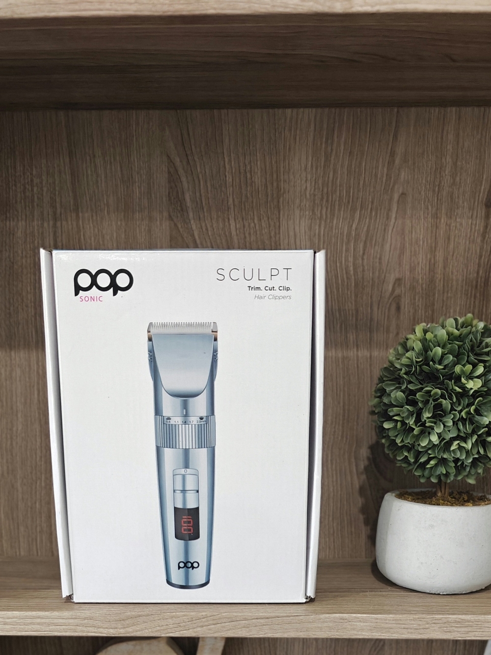 Pop Sonic Sculpt Cordless Hair Trimmer in slate blue. NIB